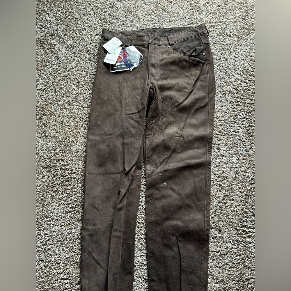 Schott NYC genuine leather pants NEW